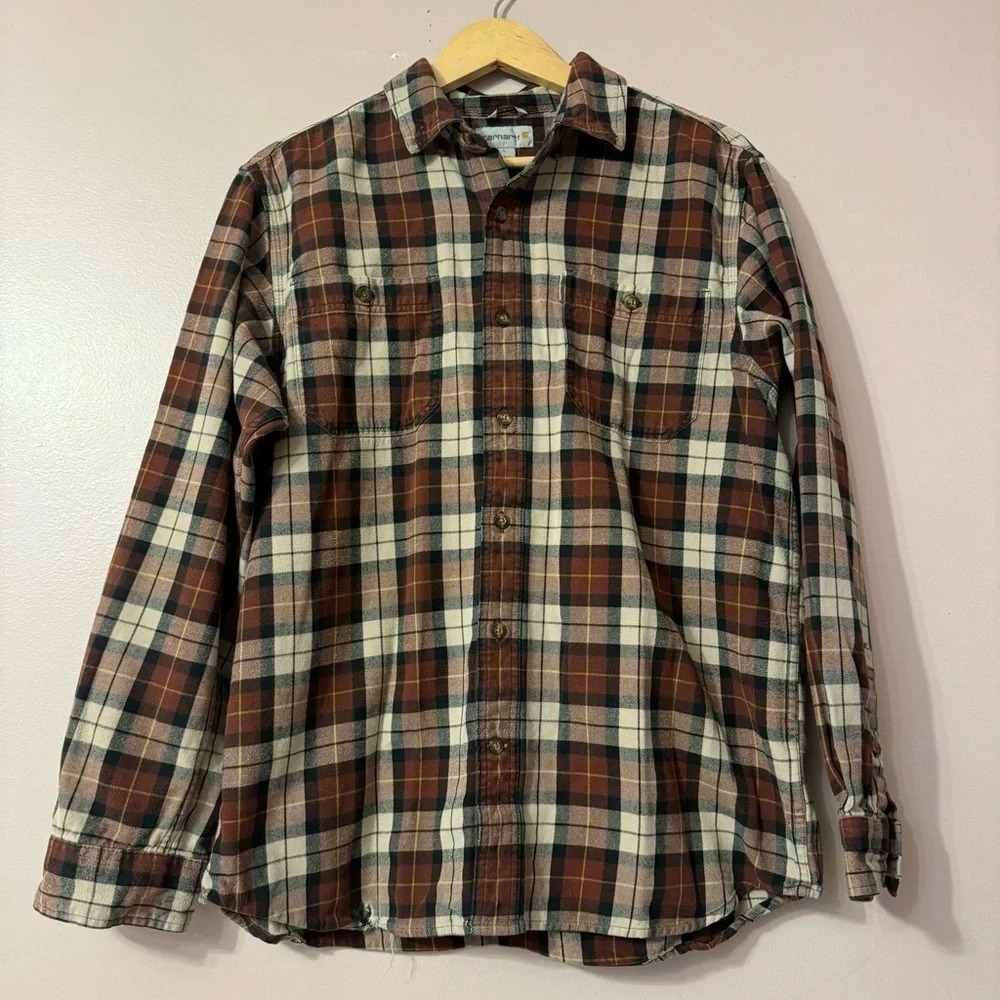 Carhartt Men's 102217 Trumbull Plaid Shirt Red Size  L